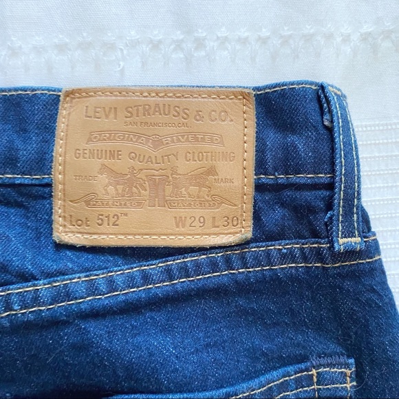 RARE LEVI'S STRAUSS 512 VINTAGE 90'S DARK WASH HIGH WAISTED SKINNY DENIM JEANS - Picture 10 of 12